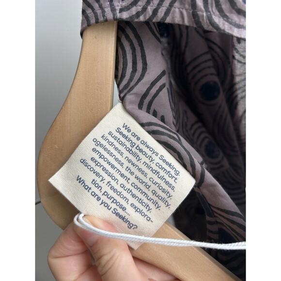 Seek Collective Mocha Swirls Purple Cotton Pattern Maxi Dress Oversized Size XS - Picture 10 of 13